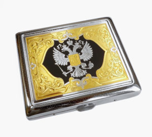 Портсигар "Герб РФ" /на 20 сигарет