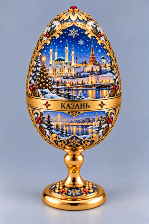 Авторский дизайн яйца-рюмки — новогодняя коллекция