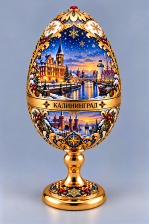 Авторский дизайн яйца-рюмки — новогодняя коллекция